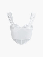 Satin Mesh Corset Top